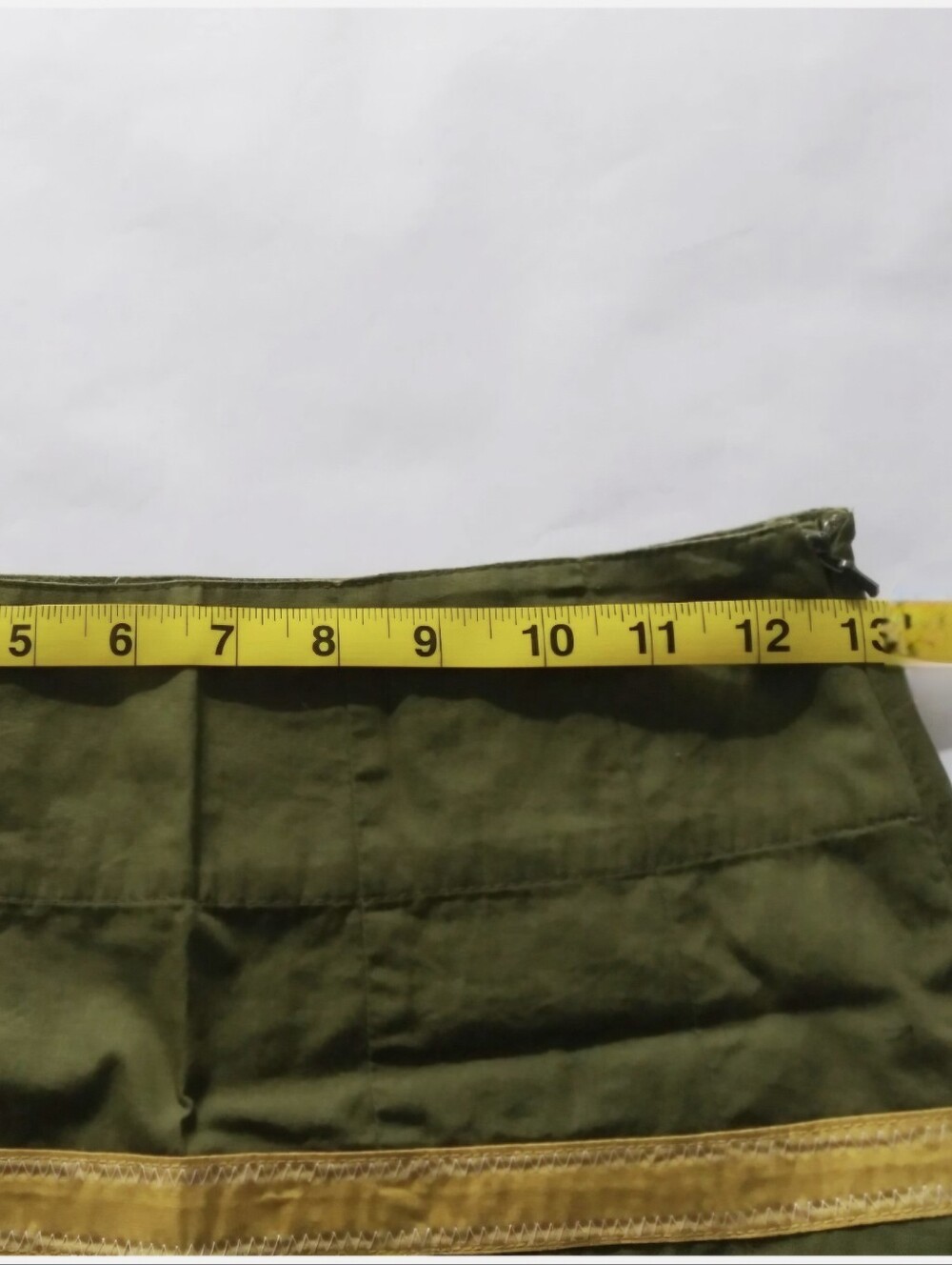 Olive Green Multicolor Striped A-Line Skirt with Side Zipper SZ EU 36/US 2 or 4 - Picture 8 of 8